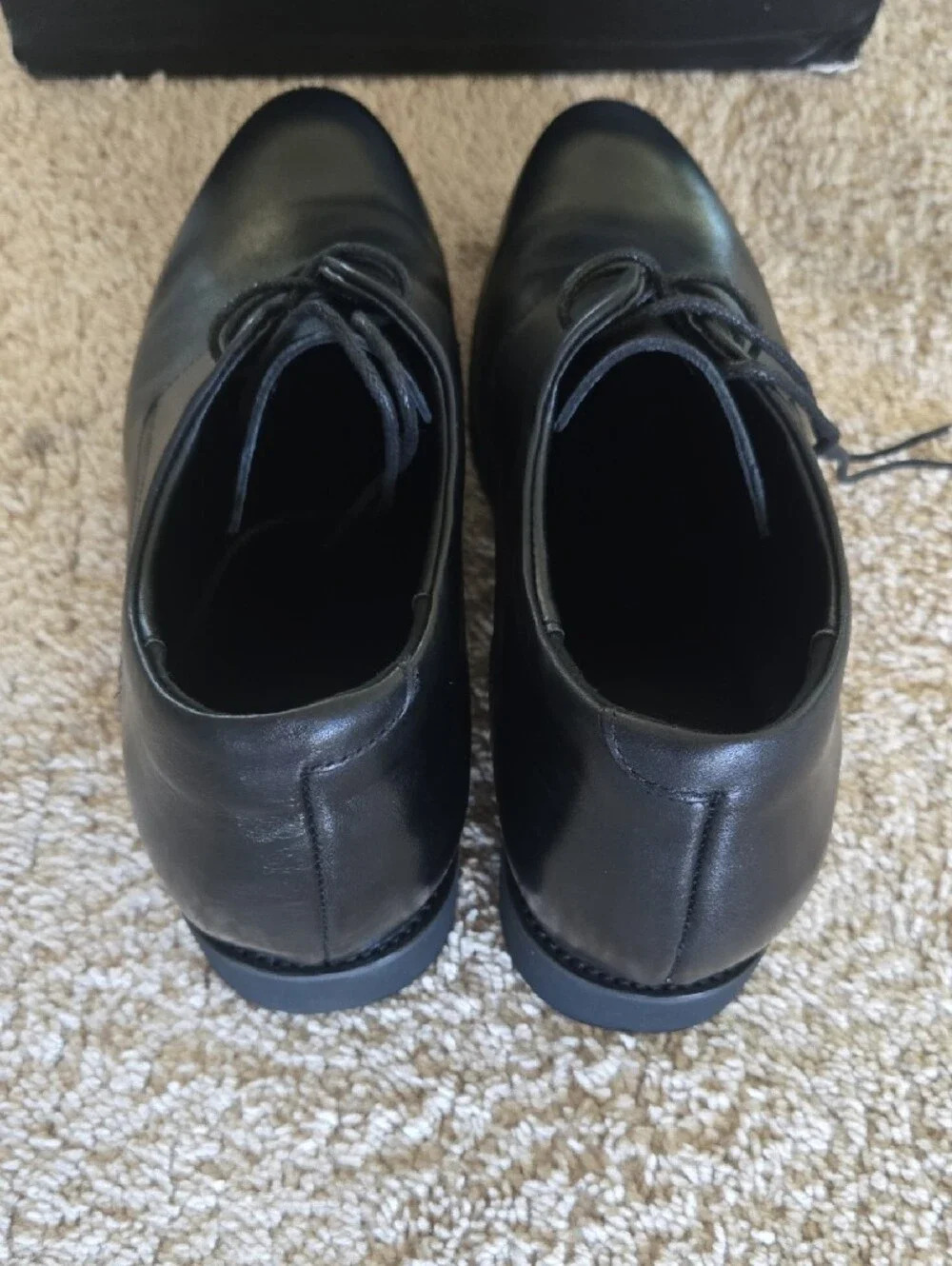 Conzuri Riesco Black Leather Elevator / Height Boost Dress Shoes